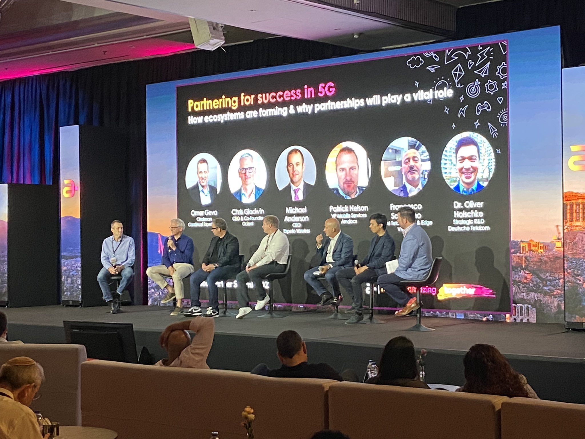 A picture of 5G panel at Amdocs Summit in Athens, Greece